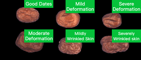 AI vision is used for classification and grading of agricultural products jujube